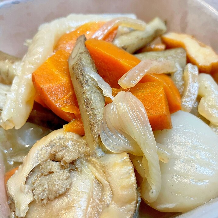 ごぼうとホタテの煮物